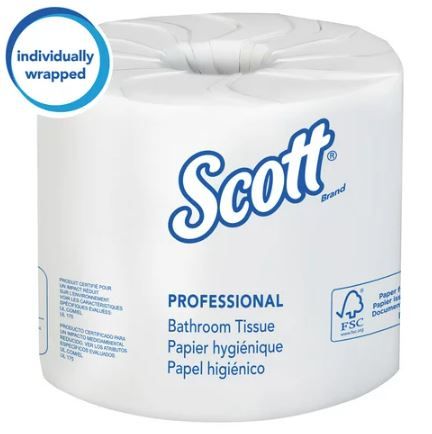 Scott Essential 100% Recycled Fiber SRB Bathroom Tissue, Septic Safe, 2-Ply, White, 506 Sheets/Roll, 80 Rolls/Carton EasyOptionXY LLC