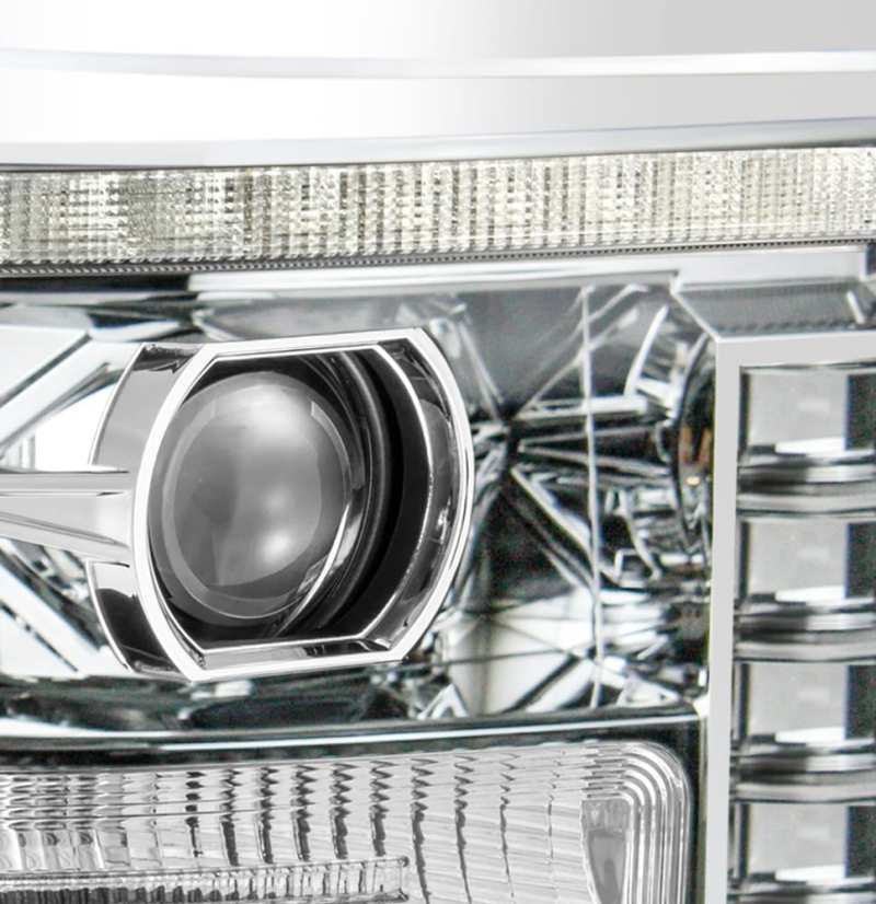 AlphaRex 11-16 Ford Super Duty LUXX-Series LED Projector Headlights Chrome