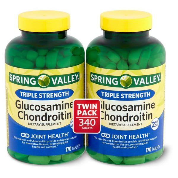Spring Valley Glucosamine Chondroitin Dietary Supplement Twin Pack, 340 Count, 2 Pack EasyOptionXY LLC