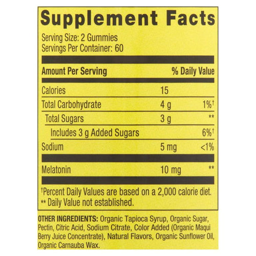 Spring Valley Non GMO Melatonin Vegetarian Gummies, Blueberry, 10 mg, 120 Count Value Size EasyOptionXY LLC