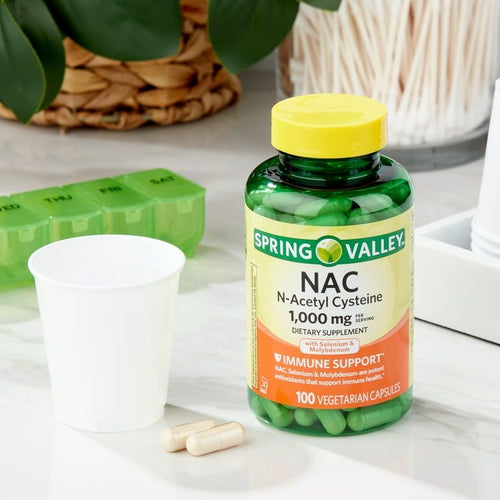 Spring Valley NAC Vegetarian Capsules Dietary Supplement, 1000mg, 100 Count EasyOptionXY LLC