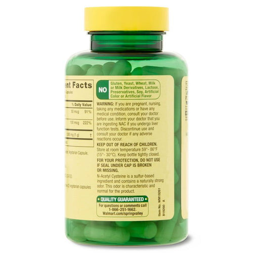 Spring Valley NAC Vegetarian Capsules Dietary Supplement, 1000mg, 100 Count EasyOptionXY LLC