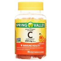Spring Valley Non GMO Vitamin C Vegetarian Gummies, Orange, 250 mg, 70 Count EasyOptionXY LLC