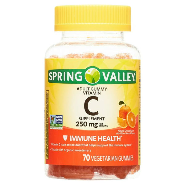 Spring Valley Non GMO Vitamin C Vegetarian Gummies, Orange, 250 mg, 70 Count EasyOptionXY LLC