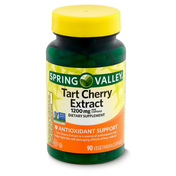 Spring Valley Tart Cherry Extract Antioxidant Support Dietary Supplement Vegetarian Capsules, 1,200 mg, 90 Count EasyOptionXY LLC