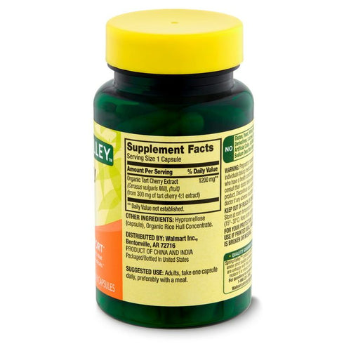 Spring Valley Tart Cherry Extract Antioxidant Support Dietary Supplement Vegetarian Capsules, 1,200 mg, 90 Count EasyOptionXY LLC