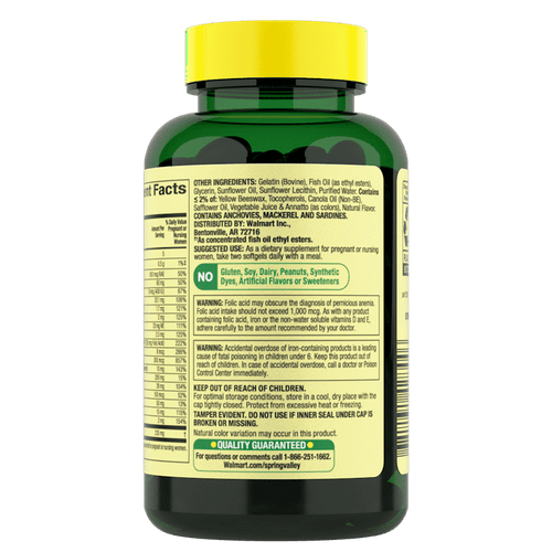Spring Valley Mini Prenatal Multi + DHA Complete Multivitamin/Multimineral Supplement Mini Softgels, 120 Count EasyOptionXY LLC