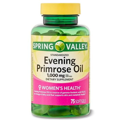 Spring Valley Evening Primrose Oil Women's Health Dietary Supplement Softgels, 1000 mg, 75 Count EasyOptionXY LLC