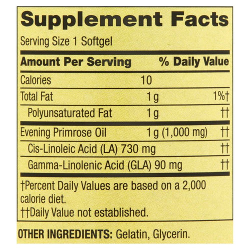 Spring Valley Evening Primrose Oil Women's Health Dietary Supplement Softgels, 1000 mg, 75 Count EasyOptionXY LLC