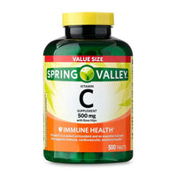 Spring Valley Vitamin C Tablets with Rose Hips, 500 mg, 500 Count Value Size EasyOptionXY LLC