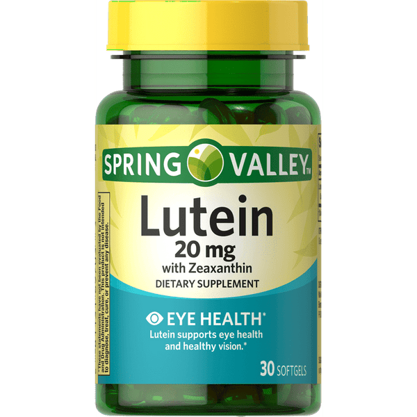 Spring Valley Lutein with Zeaxanthin Dietary Supplement, 20 mg, 30 Count EasyOptionXY LLC