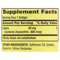 Spring Valley Lutein with Zeaxanthin Dietary Supplement, 20 mg, 30 Count EasyOptionXY LLC