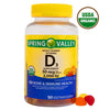 Spring Valley USDA Organic Vitamin D3 Vegetarian Gummies, Assorted Fruits, 50 mcg, 160 Count EasyOptionXY LLC