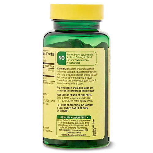 Spring Valley Activated Charcoal Dietary Supplement, 520 mg, 60 count EasyOptionXY LLC