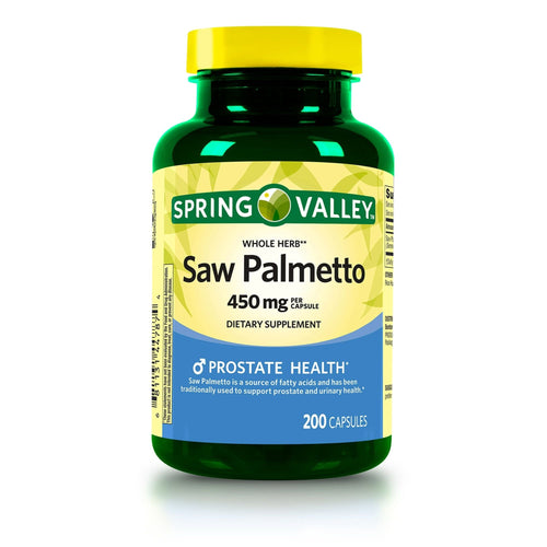 Spring Valley Whole Herb Saw Palmetto Prostate Health Dietary Supplement Capsules, 450 mg, 200 Count EasyOptionXY LLC