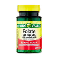 Spring Valley Folate Dietary Supplement Tablets, 400 mcg, 250 Count EasyOptionXY LLC