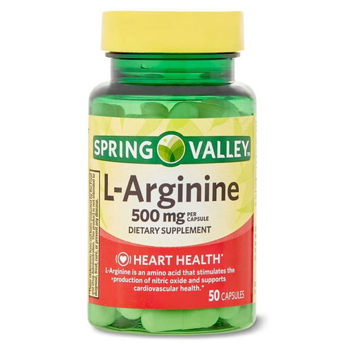 Spring Valley L-Arginine Amino Acid Supplements, 500 mg, 50 Count EasyOptionXY LLC