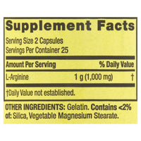 Spring Valley L-Arginine Amino Acid Supplements, 500 mg, 50 Count EasyOptionXY LLC