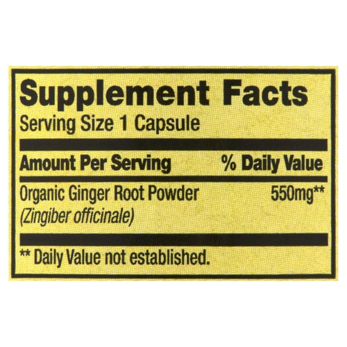 Spring Valley Ginger Root Digestive Health Dietary Supplement Capsules, 550 mg, 100 Count EasyOptionXY LLC
