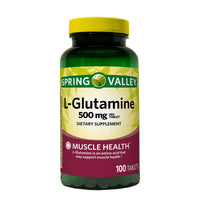 Spring Valley L-Glutamine Tablets Dietary Supplements, 500 mg, 100 Count EasyOptionXY LLC
