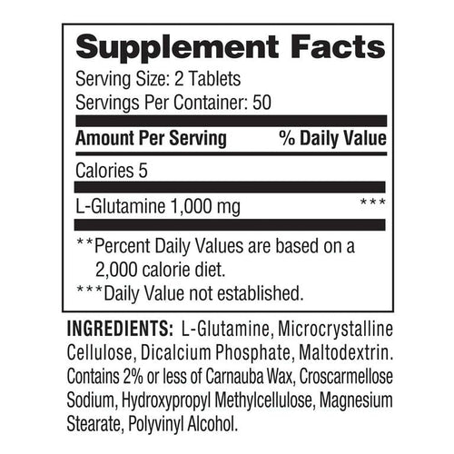 Spring Valley L-Glutamine Tablets Dietary Supplements, 500 mg, 100 Count EasyOptionXY LLC