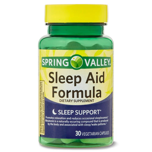 Spring Valley Sleep Aid Dietary Supplement Formula Vegetarian Capsules, 30 Count EasyOptionXY LLC