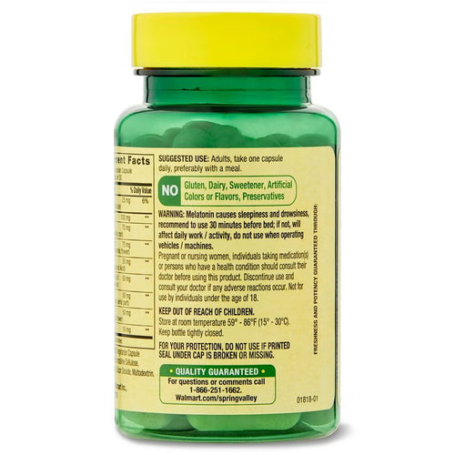 Spring Valley Sleep Aid Dietary Supplement Formula Vegetarian Capsules, 30 Count EasyOptionXY LLC