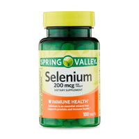 Spring Valley Selenium Immune Health Dietary Supplement Tablets, 200 mcg, 100 Count EasyOptionXY LLC
