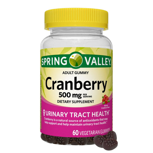 Spring Valley Cranberry Gummies Dietary Supplement, 500 mg, 60 Count EasyOptionXY LLC