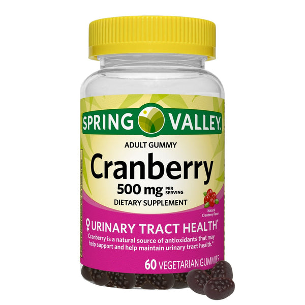 Spring Valley Cranberry Gummies Dietary Supplement, 500 mg, 60 Count EasyOptionXY LLC