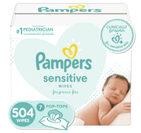 Pampers Sensitive Baby Wipes; Pop-Top Character; 504 Count EasyOptionXY LLC