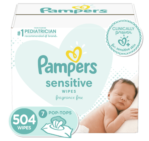Pampers Sensitive Baby Wipes; Pop-Top Character; 504 Count EasyOptionXY LLC
