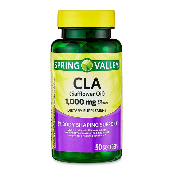 Spring Valley CLA (Safflower Oil) Softgels Dietary Supplement, 1,000 mg, 50 Count EasyOptionXY LLC