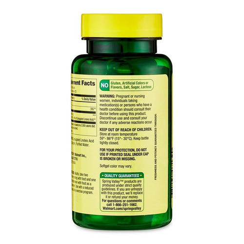 Spring Valley CLA (Safflower Oil) Softgels Dietary Supplement, 1,000 mg, 50 Count EasyOptionXY LLC