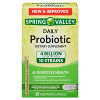 Spring Valley Daily Probiotic Dietary Supplement, 30 Vegetarian Capsules EasyOptionXY LLC