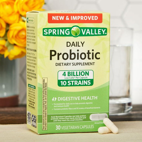Spring Valley Daily Probiotic Dietary Supplement, 30 Vegetarian Capsules EasyOptionXY LLC