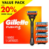 Gillette Fusion5 Men's Razor Value Pack, 1 Handle & 5 Razor Blade Refills, Black EasyOptionXY LLC