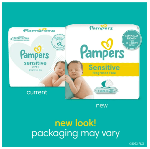 Pampers Baby Wipes Sensitive Perfume Free 12X Pop-Top Packs 672 Count EasyOptionXY LLC