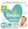 Pampers Sensitive Baby Wipes; Refill Character; 864 Count EasyOptionXY LLC