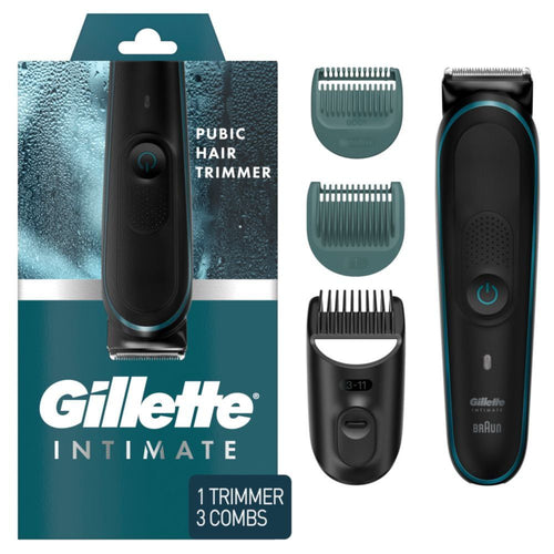 Gillette Intimate Electric Pubic Hair Trimmer for Men, Waterproof Body Groomer, Black EasyOptionXY LLC