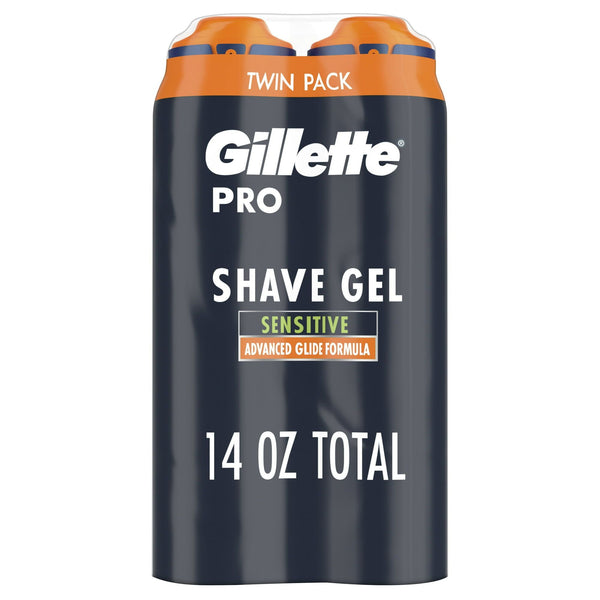 Gillette Pro Shaving Gel for Men, Fragrance Free, Twin Pack, 14 oz EasyOptionXY LLC