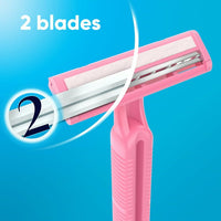 Daisy Gillette Disposable Razors for Women, 2-Bladed, 18 Count, Pink EasyOptionXY LLC