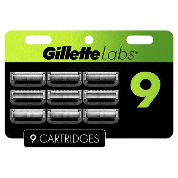 Gillette Labs Men's Razor Blade Refills with Exfoliating Bar, Green, 9 Refills EasyOptionXY LLC