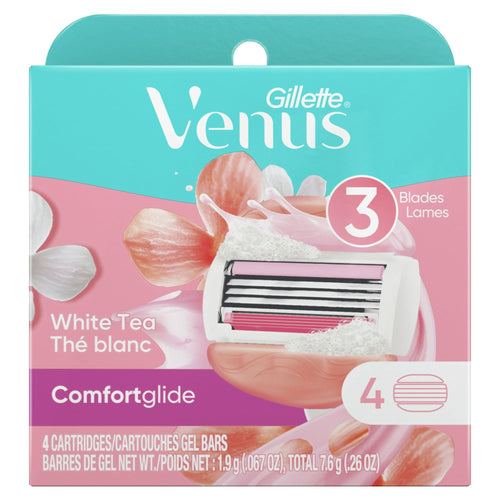 Gillette Venus Comfort Glide White Tea Women's Razor Blade Refills, 4 Count EasyOptionXY LLC