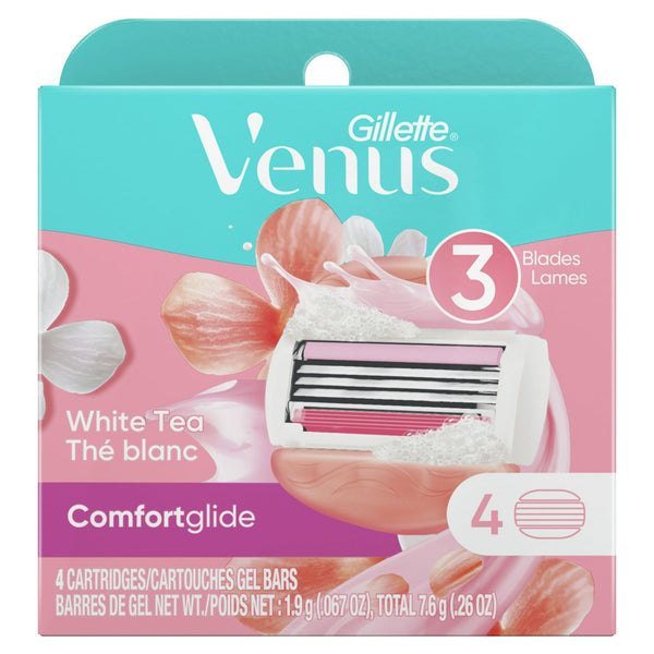 Gillette Venus Comfort Glide White Tea Women's Razor Blade Refills, 4 Count EasyOptionXY LLC