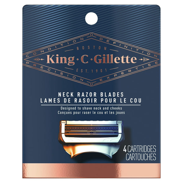 King C. Gillette Neck Razor Blades, 4 Count EasyOptionXY LLC