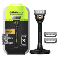 Gillette Labs with Exfoliating Bar Men's Razor Gold Edition, 3 Razor Blade Refills & Magnetic Stand EasyOptionXY LLC