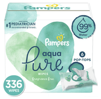 Pampers Aqua Pure Sensitive Baby Wipes 6X Pop-Top 336 Count EasyOptionXY LLC