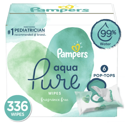 Pampers Aqua Pure Sensitive Baby Wipes 6X Pop-Top 336 Count EasyOptionXY LLC