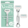 Venus Deluxe Smooth Sensitive Women's Razor Handle + 2 Blade Refills EasyOptionXY LLC
